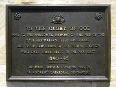 2/10 Australian Field Ambulance Memorial, St Andrew's Cathedral - Main image