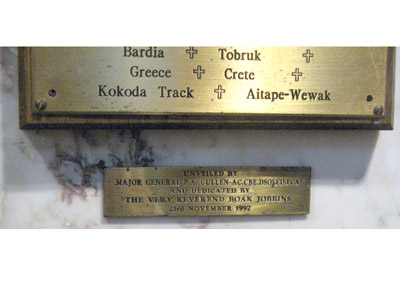2/1st Australian Infantry Battalion Memorial Plaque, St Andrew's Cathedral photo 1