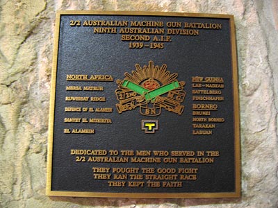 2/2 Australian Machine Gun Battalion Memorial, The Garrison Church - Main image