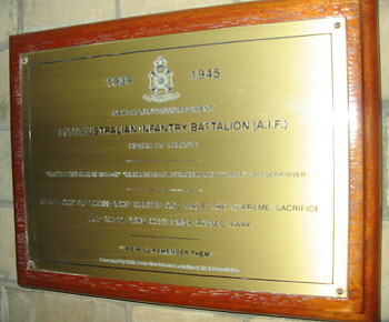 35th Australian Infantry Battalion Memorial Plaque photo 1
