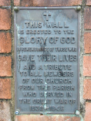 All Souls' Anglican Church Second World War Memorial Wall and Gates, Bangalow photo 1