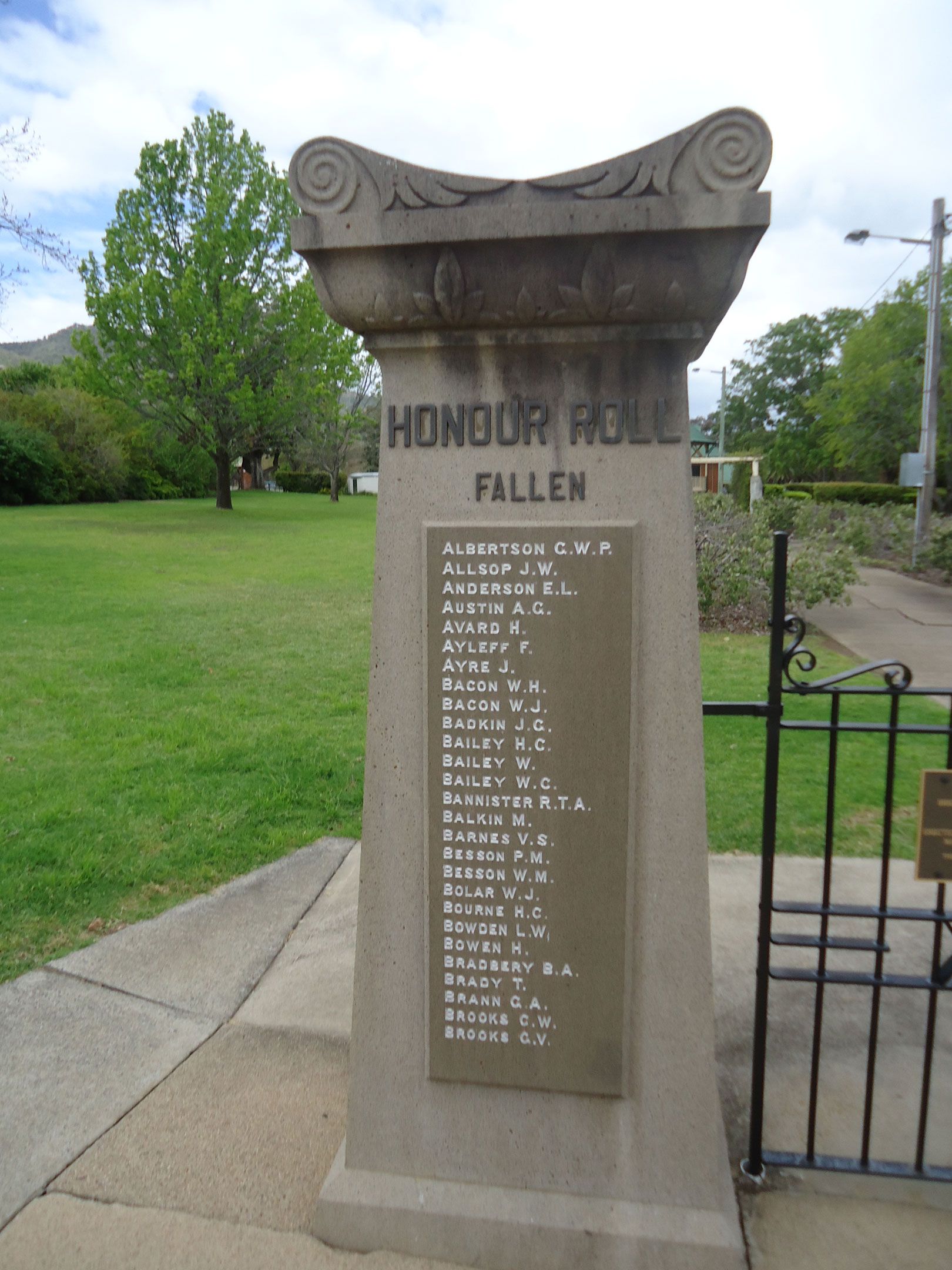 Anzac Park First World War Memorial Gates, Tamworth photo 1