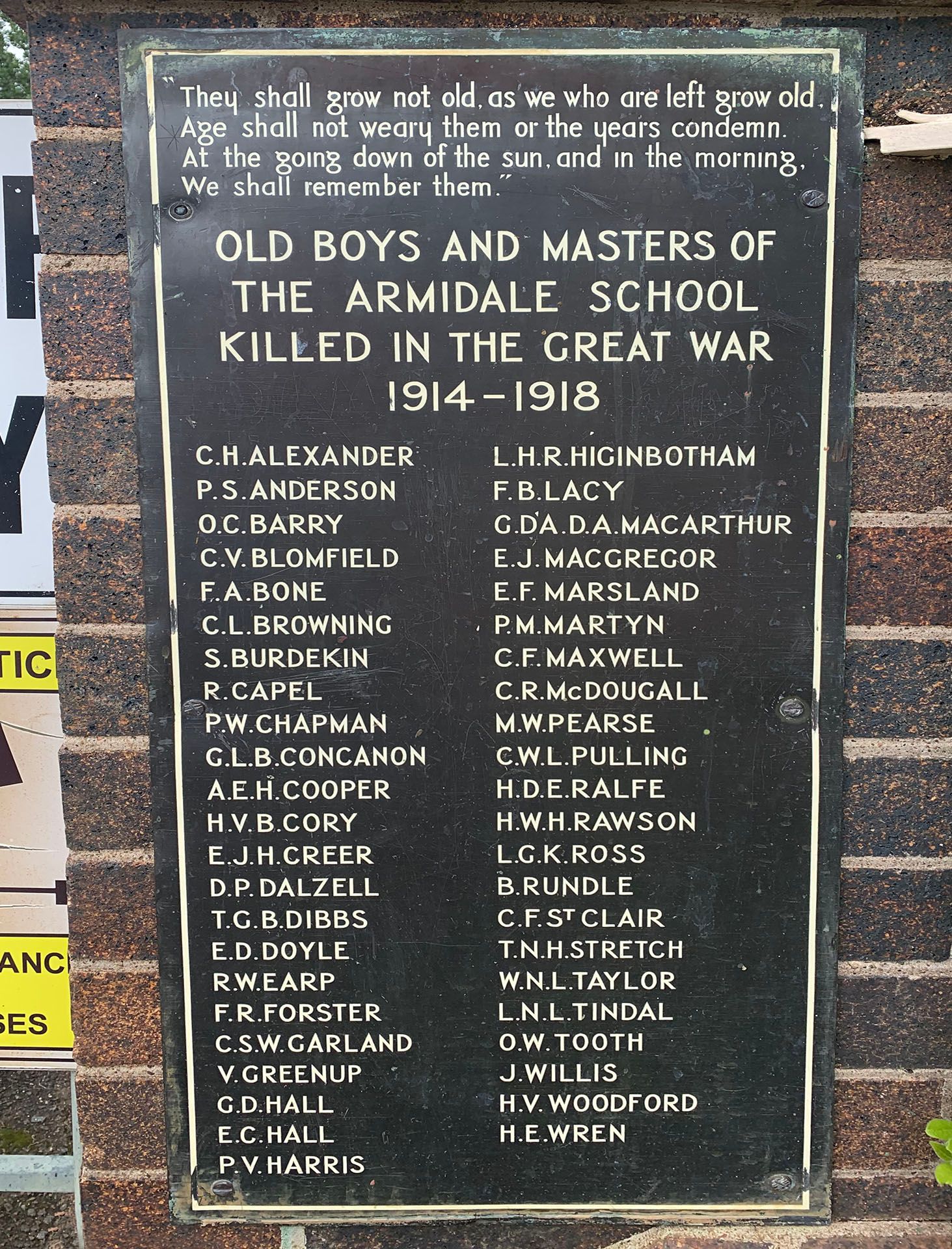 Armidale School Old Boys and Masters Great War Memorial Gates photo 1