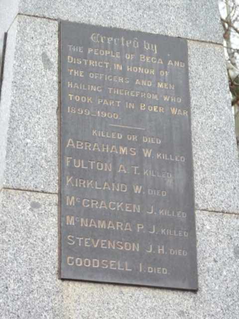 Bega Boer War Memorial photo 1