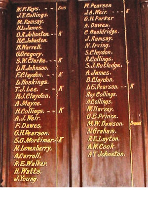 Clunes Methodist Church First World War Roll of Honor photo 1