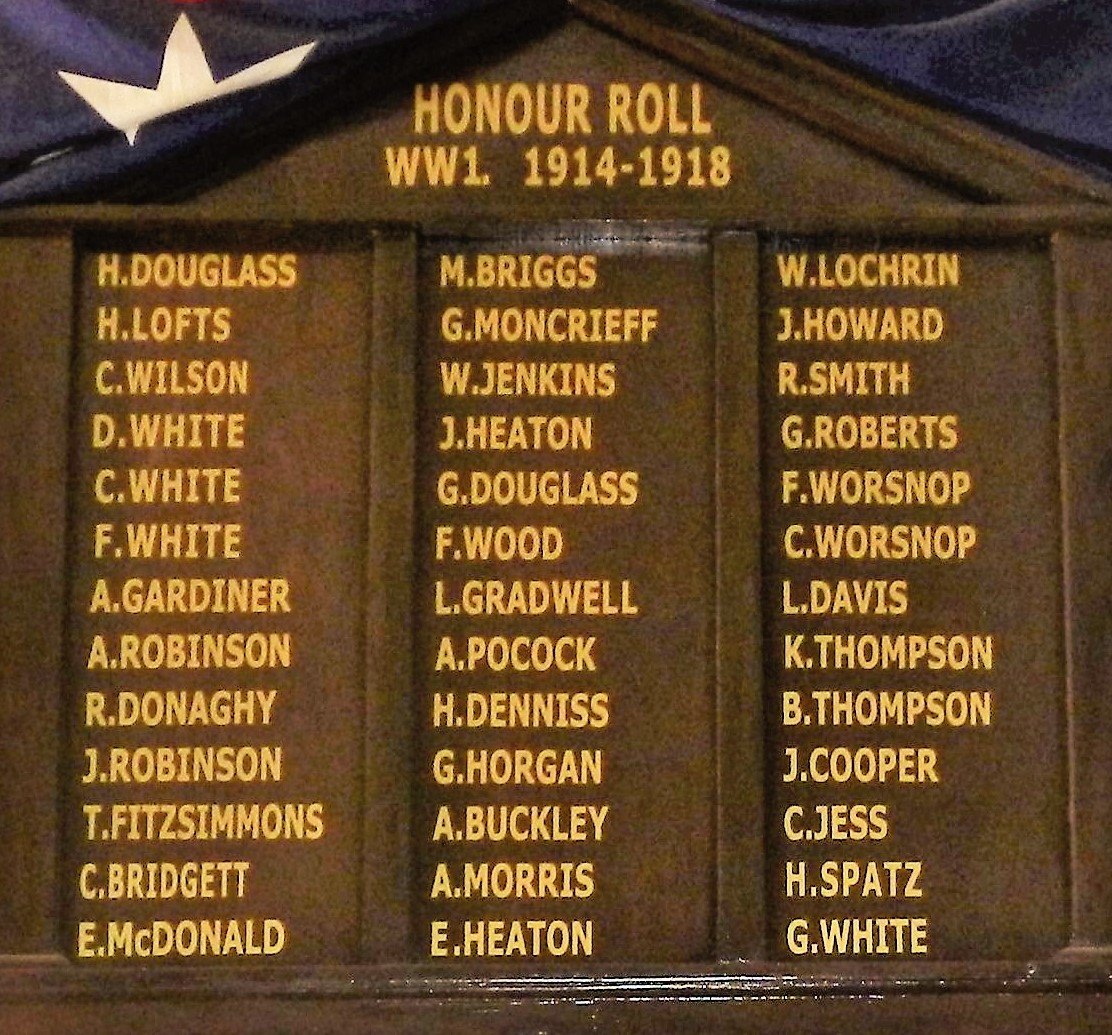 Dora Creek First World War Honour Roll photo 1