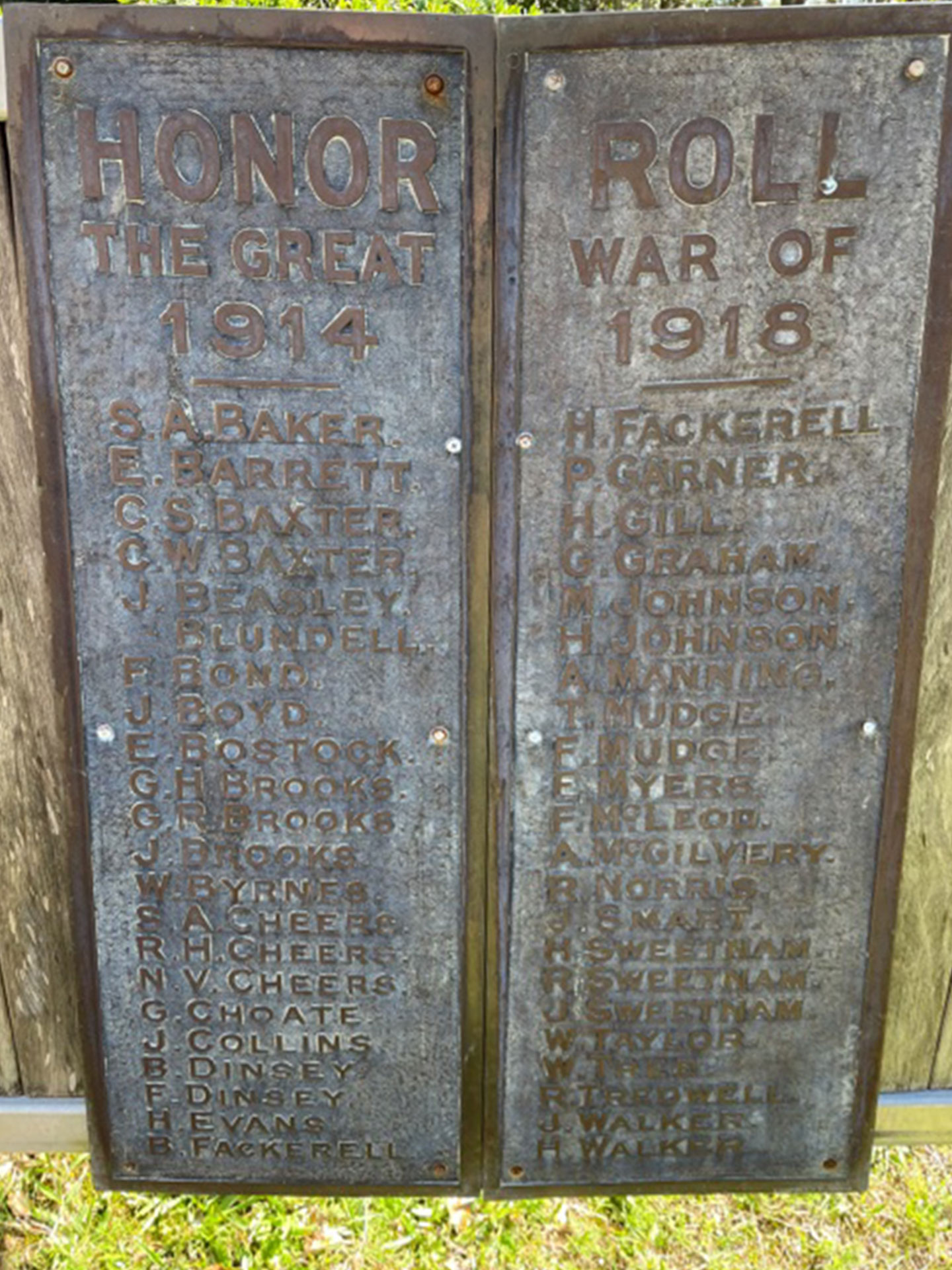 Dungay Public School First World War Honor Roll photo 1