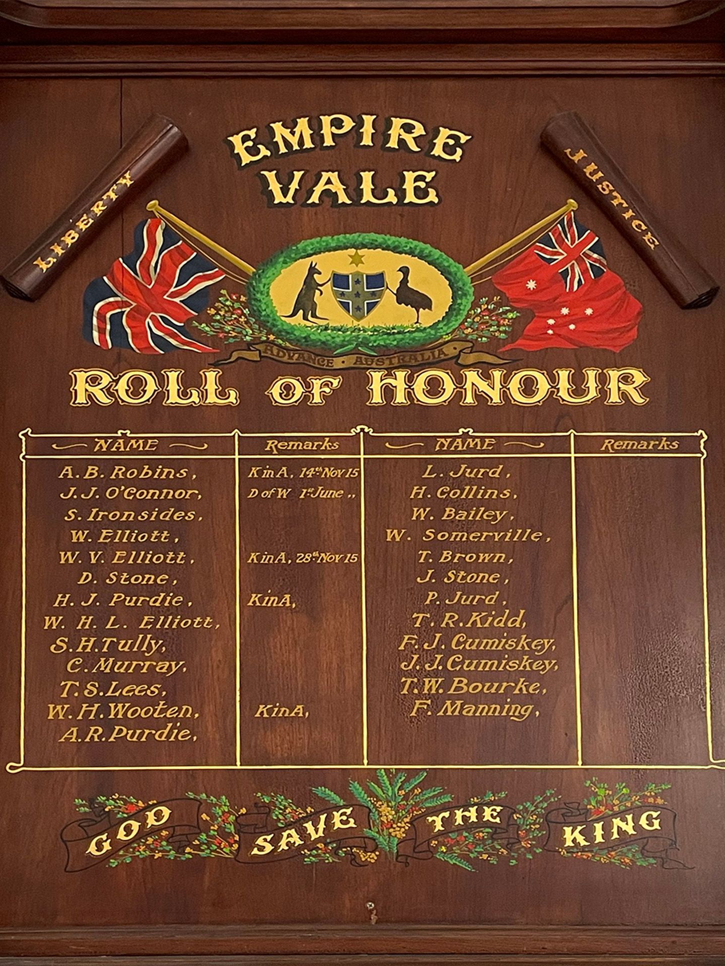 Empire Vale First World War Roll of Honour photo 1