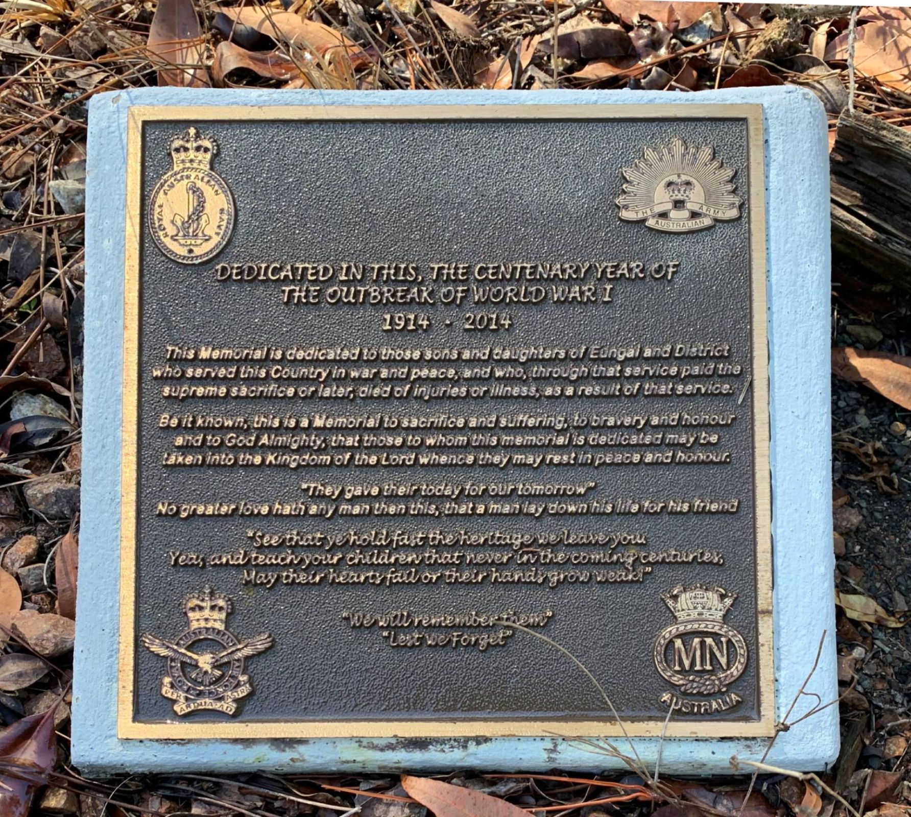 Eungai Creek Cemetery First World War Memorial photo 1