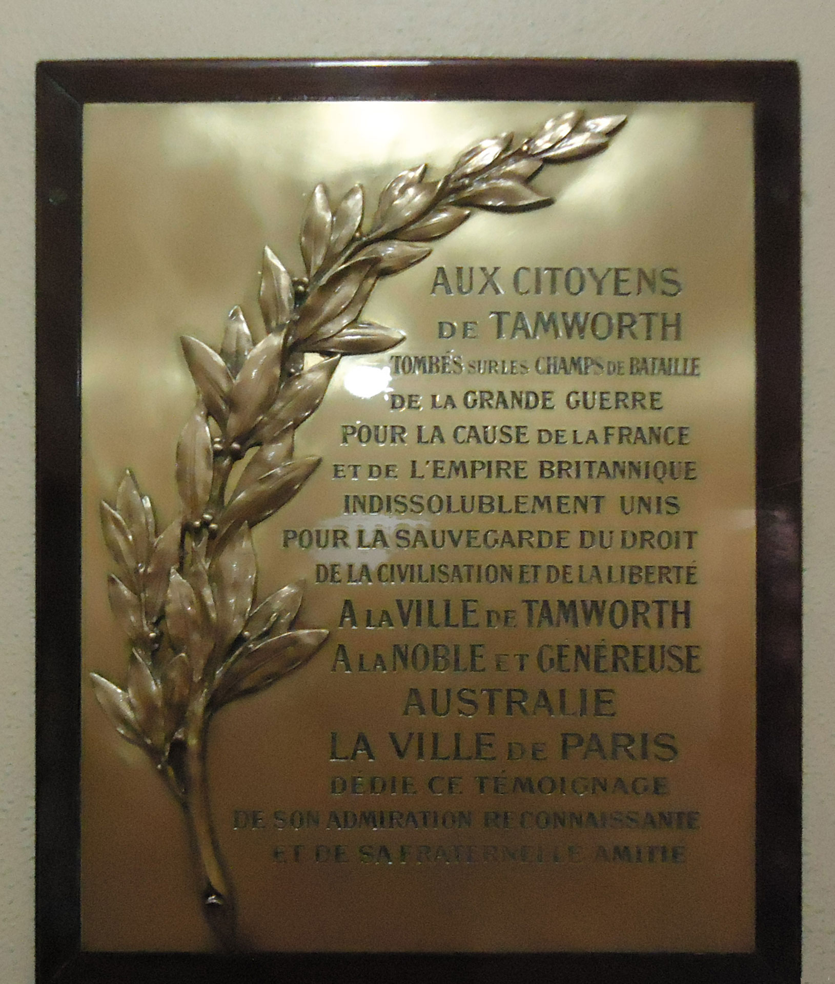 First World War Tribute Plaques to the Citizens of Tamworth photo 1