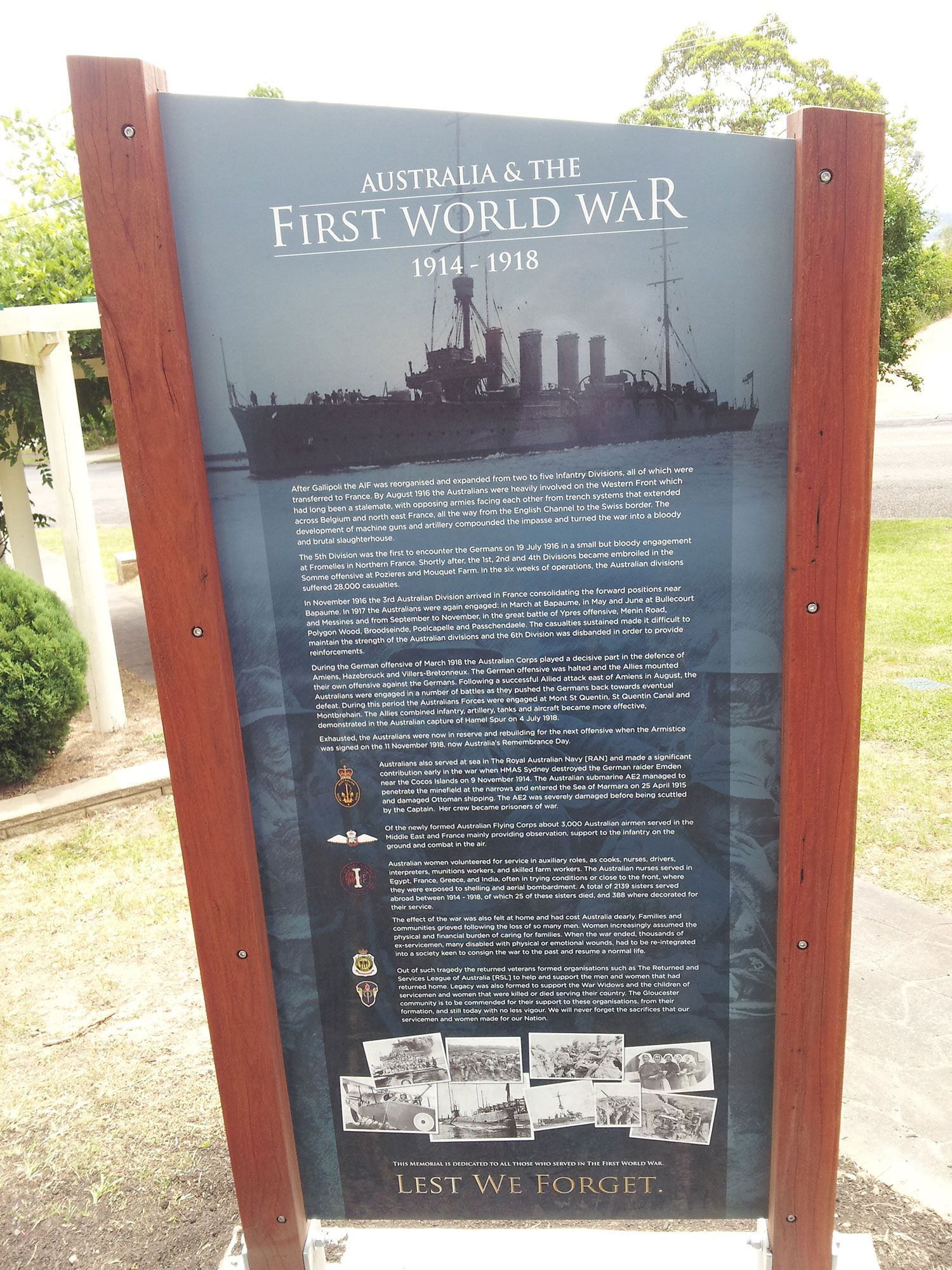 Gloucester 'Australia & the First World War' Memorial photo 1