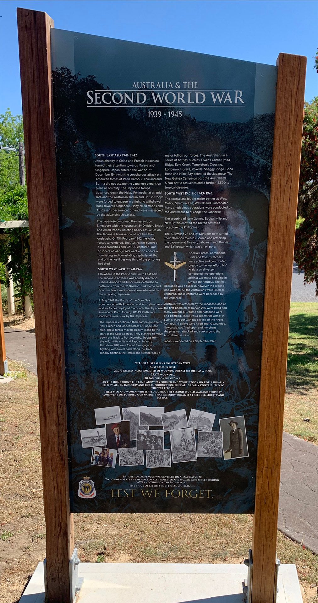 Gloucester 'Australia & the Second World War' Memorial photo 1