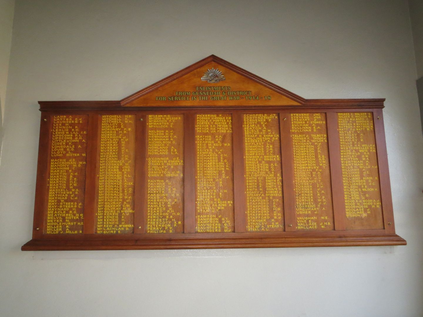 Gunnedah and District First World War Honour Rolls photo 1