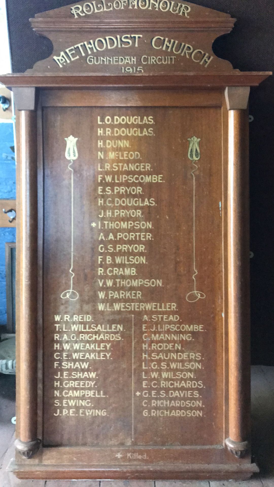 Gunnedah Methodist Circuit First World War Roll of Honour photo 1