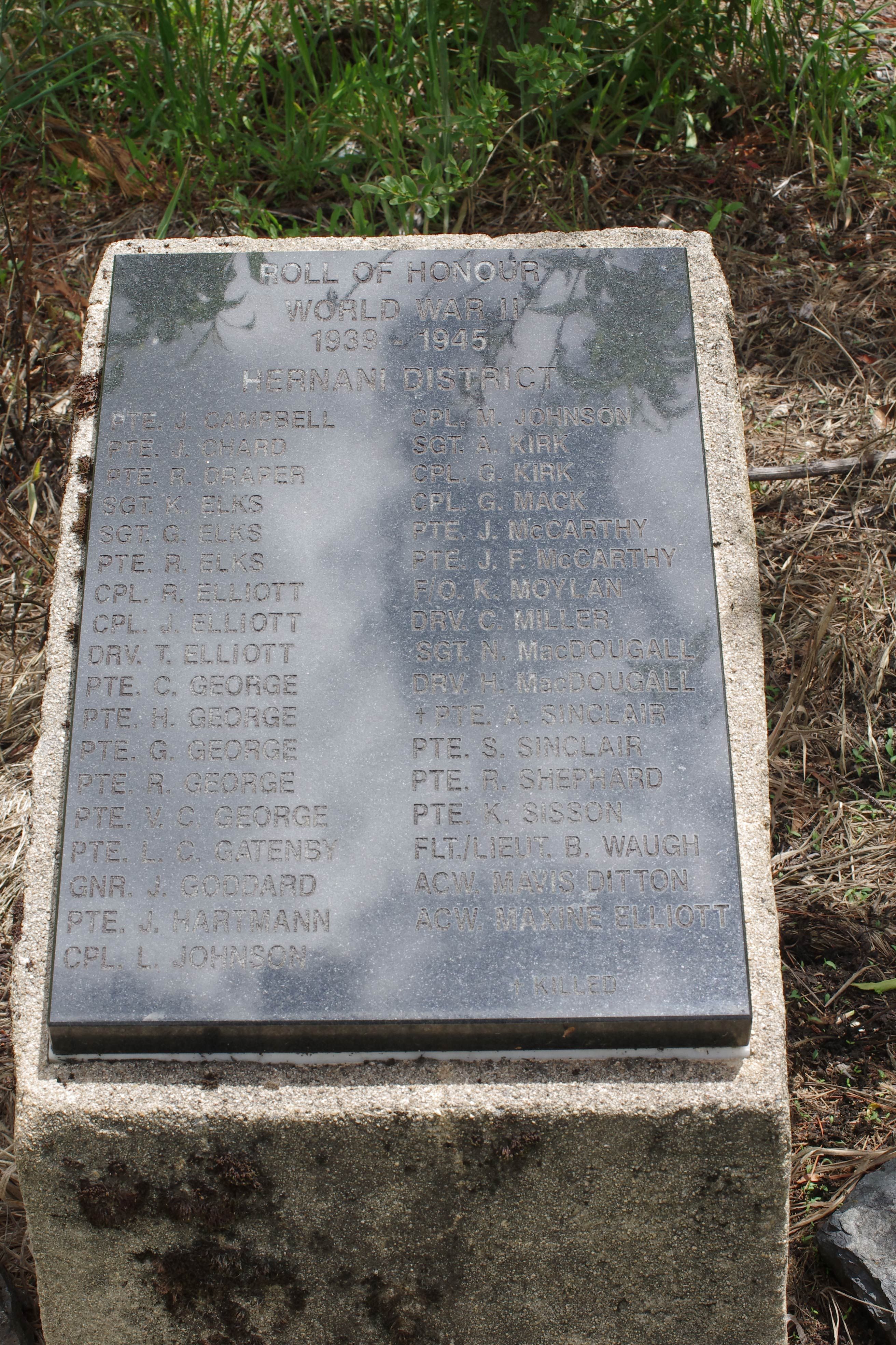 Hernani Second World War Roll of Honour photo 1