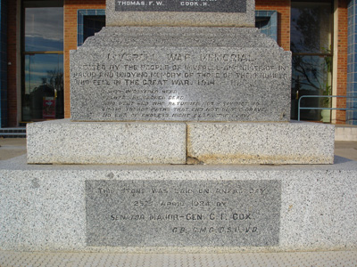 Inverell First World War Memorial photo 1
