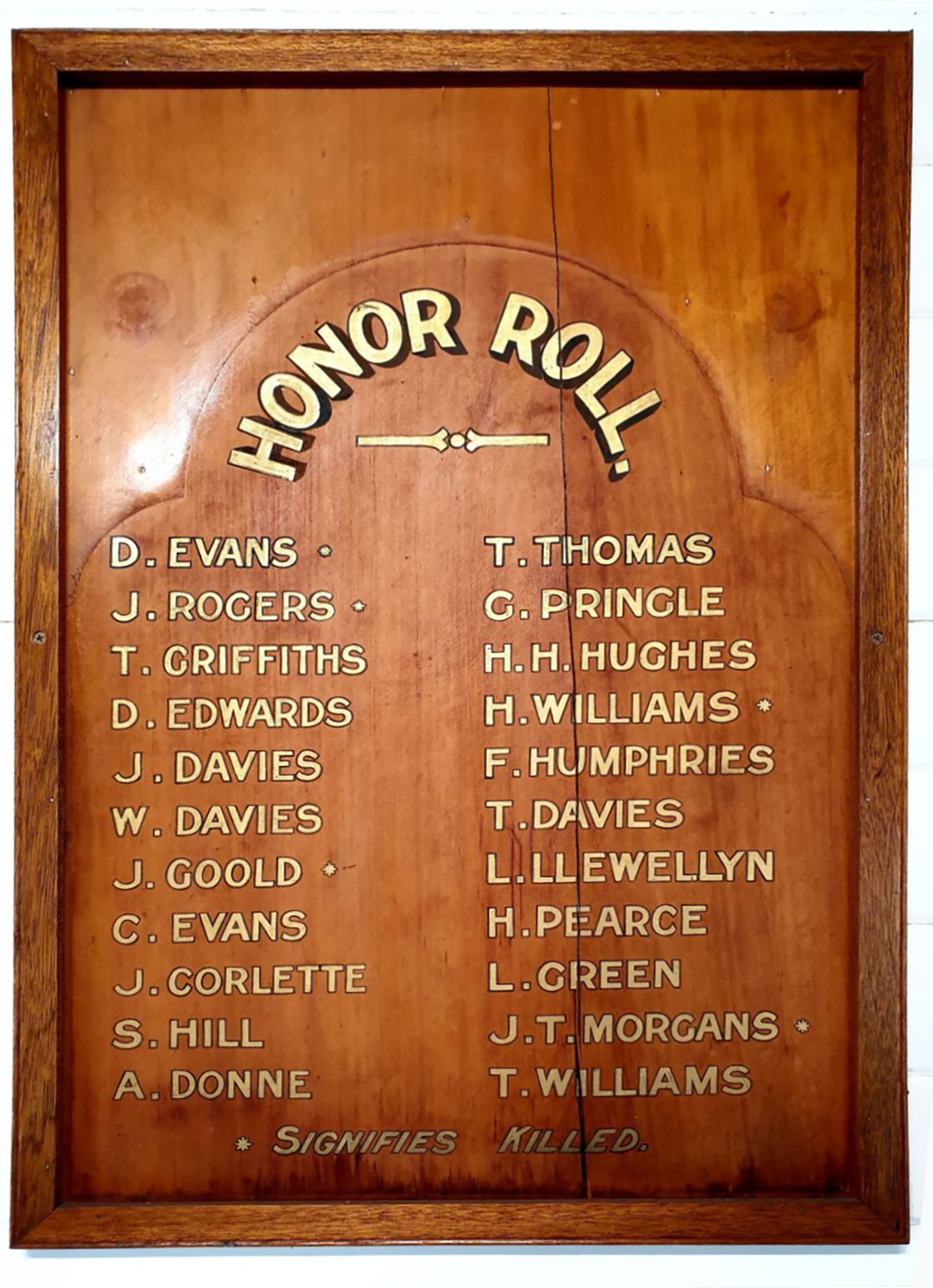 Kurri Kurri Congregational Church Great War Honor Roll photo 1