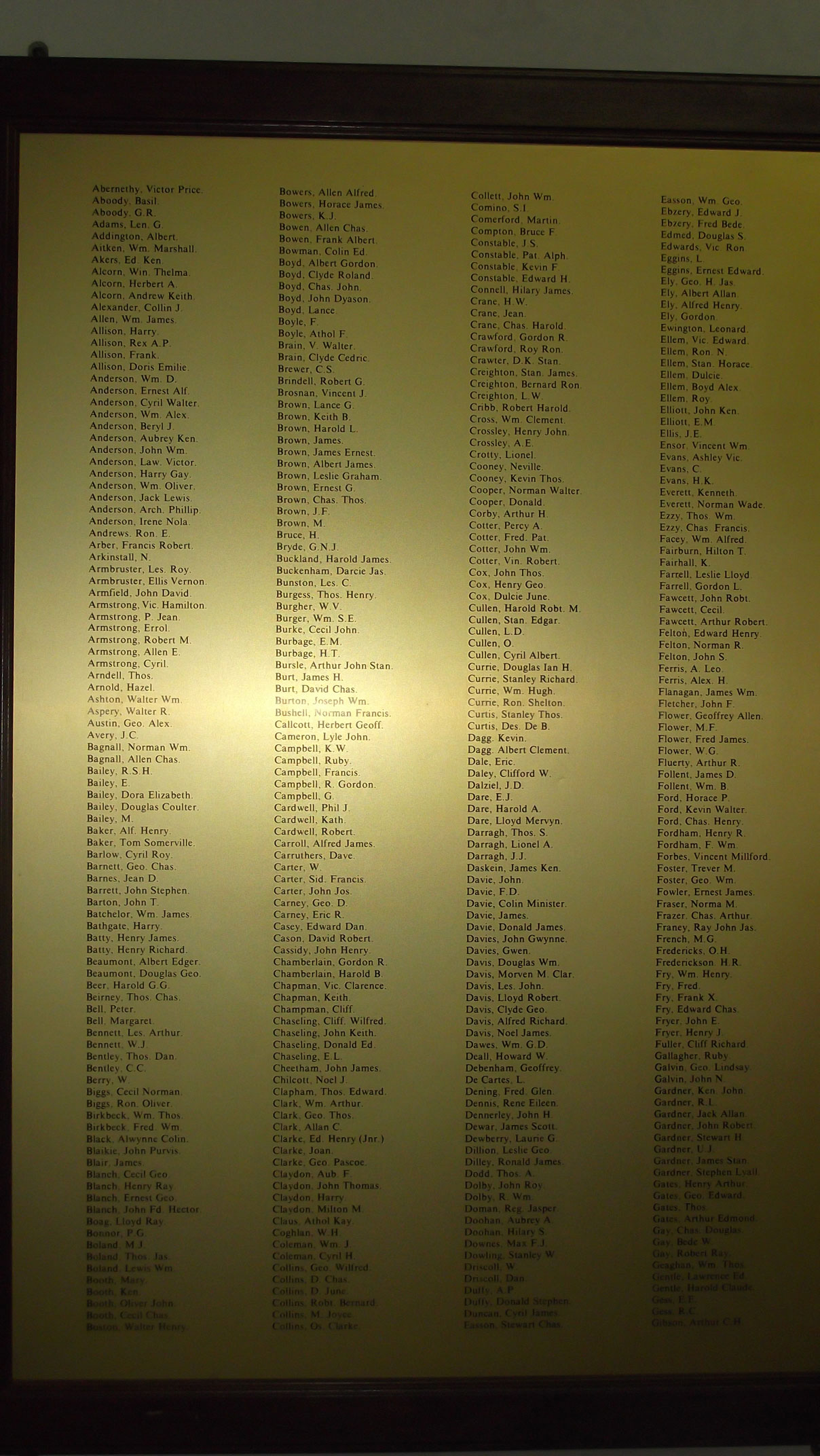 Kyogle Memorial Institute Second World War Honour Roll photo 1