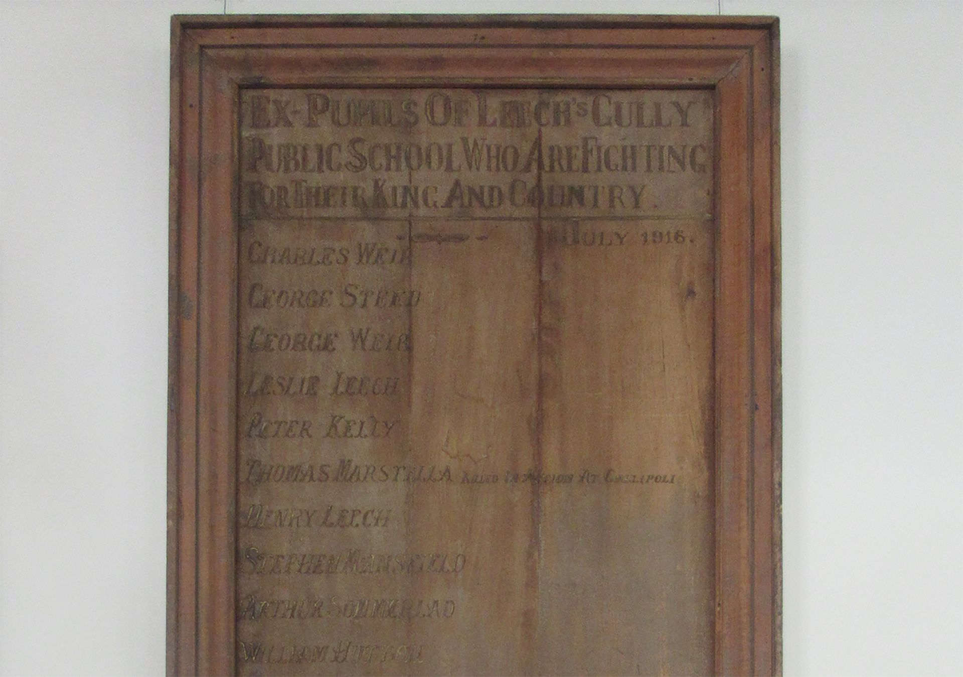 Leech's Gully Public School First World War Honour Roll, Tenterfield photo 1