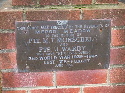 M.T. Morschel and Pte. J. Warby Memorial Gates photo 1