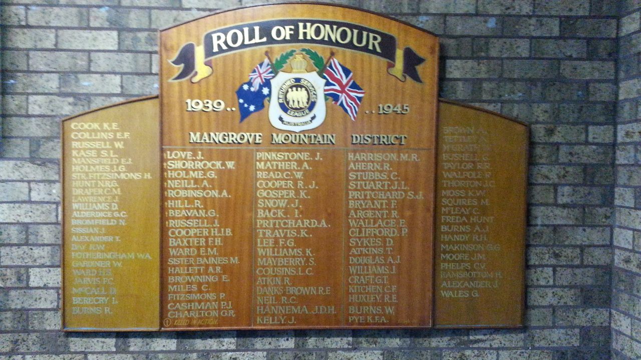 Mangrove Mountain Roll of Honour Boards photo 1