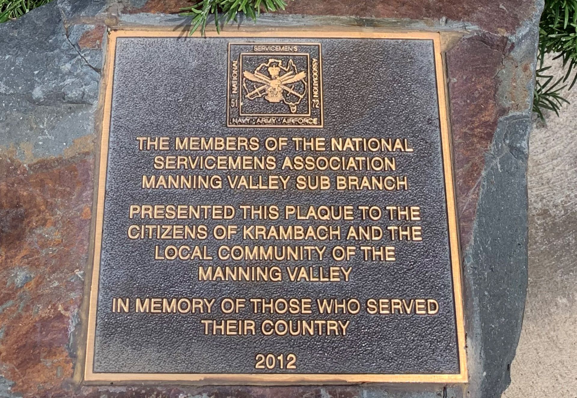 Manning Valley National Servicemen's Memorial Plaque, Krambach photo 1