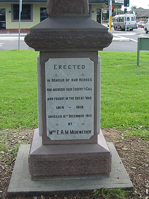 Merewether School of Arts First World War Roll of Honour photo 1