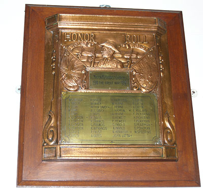 Milton Methodist Church Great War Honor Roll photo 1