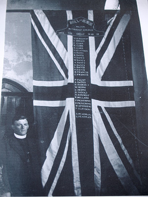 Milton Methodist Church Great War Roll of Honor Flag (Destroyed) photo 1