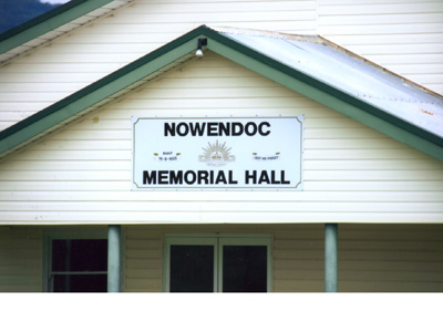 Nowendoc War Memorial Hall and First and Second World War Honour Rolls photo 1
