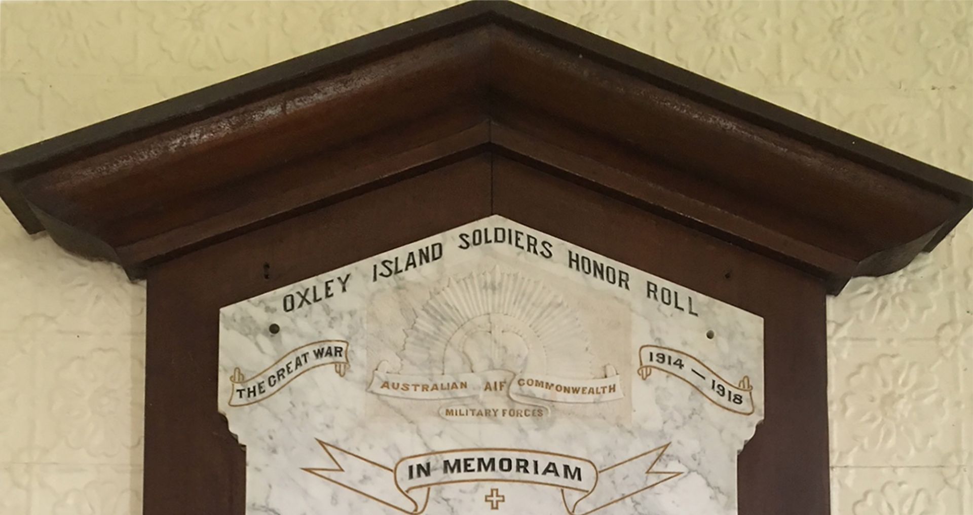 Oxley Island Soldiers Great War Honor Roll photo 1