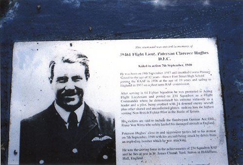 Paterson Clarence Hughes Memorial Tablet photo 1