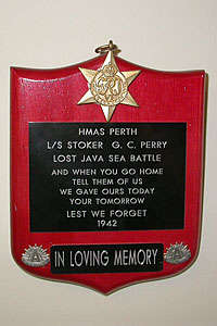 Rosemary Lodge RSL Hostel HMAS Perth Memorial plaques photo 1