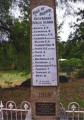 Rosewarne Public School First World War Memorial photo 1