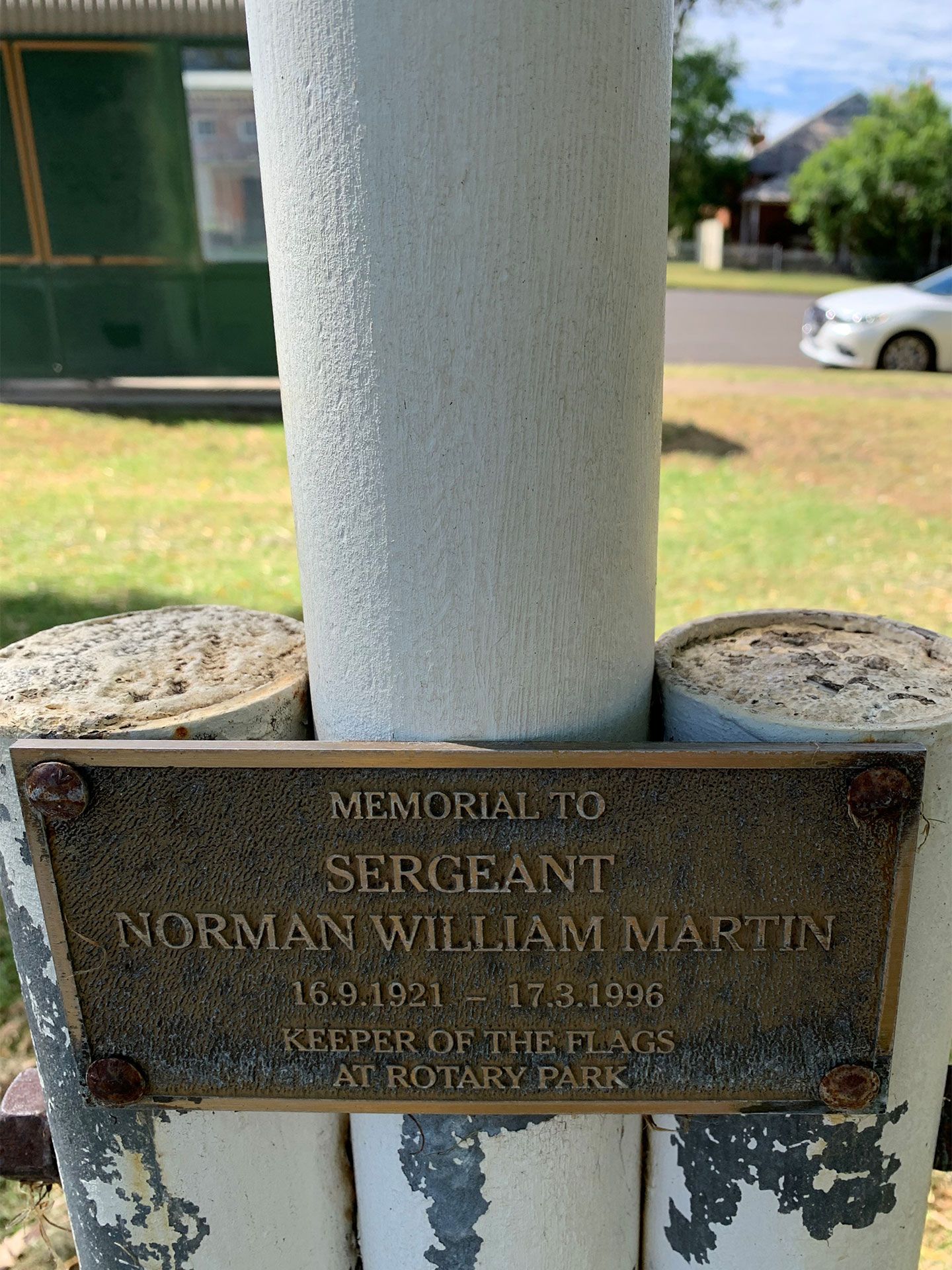 Sergeant Norman William Martin Memorial Flagpole, Manilla photo 1