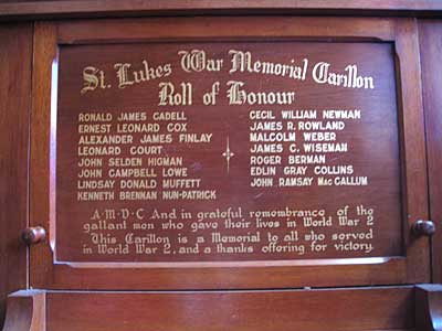 St. Luke's Second World War War Memorial Carillon, Scone photo 1