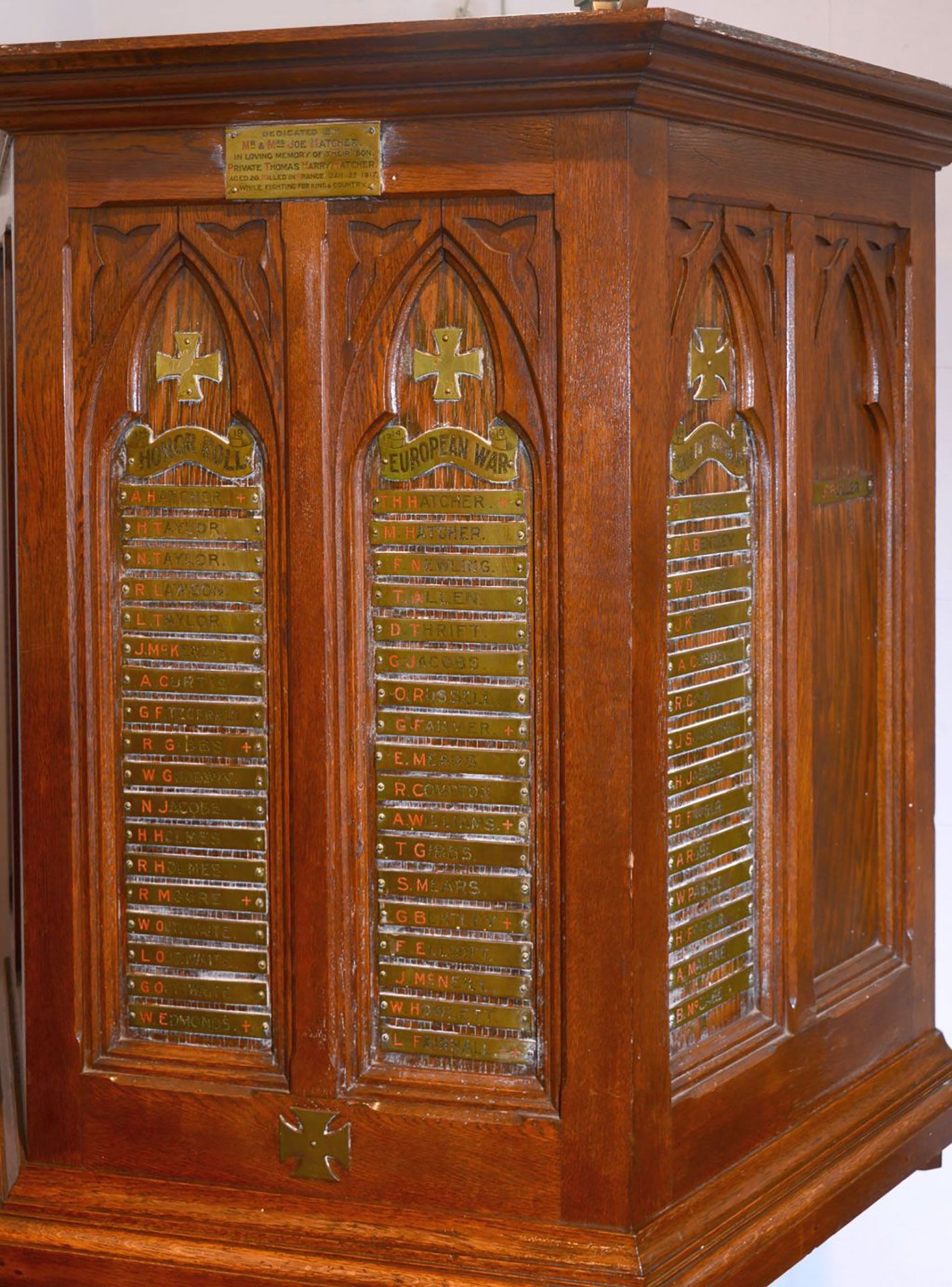 St John's Anglican Church European War Memorial Pulpit and Honor Roll, Branxton photo 1