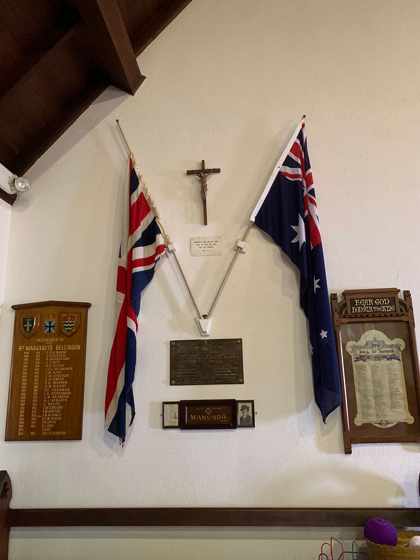 St Margaret's Anglican Church Second World War Honour Roll and Memorial Bell, Bellingen photo 1