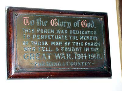 St Peter and St Paul Anglican Church Great War Memorial Porch, Milton photo 1
