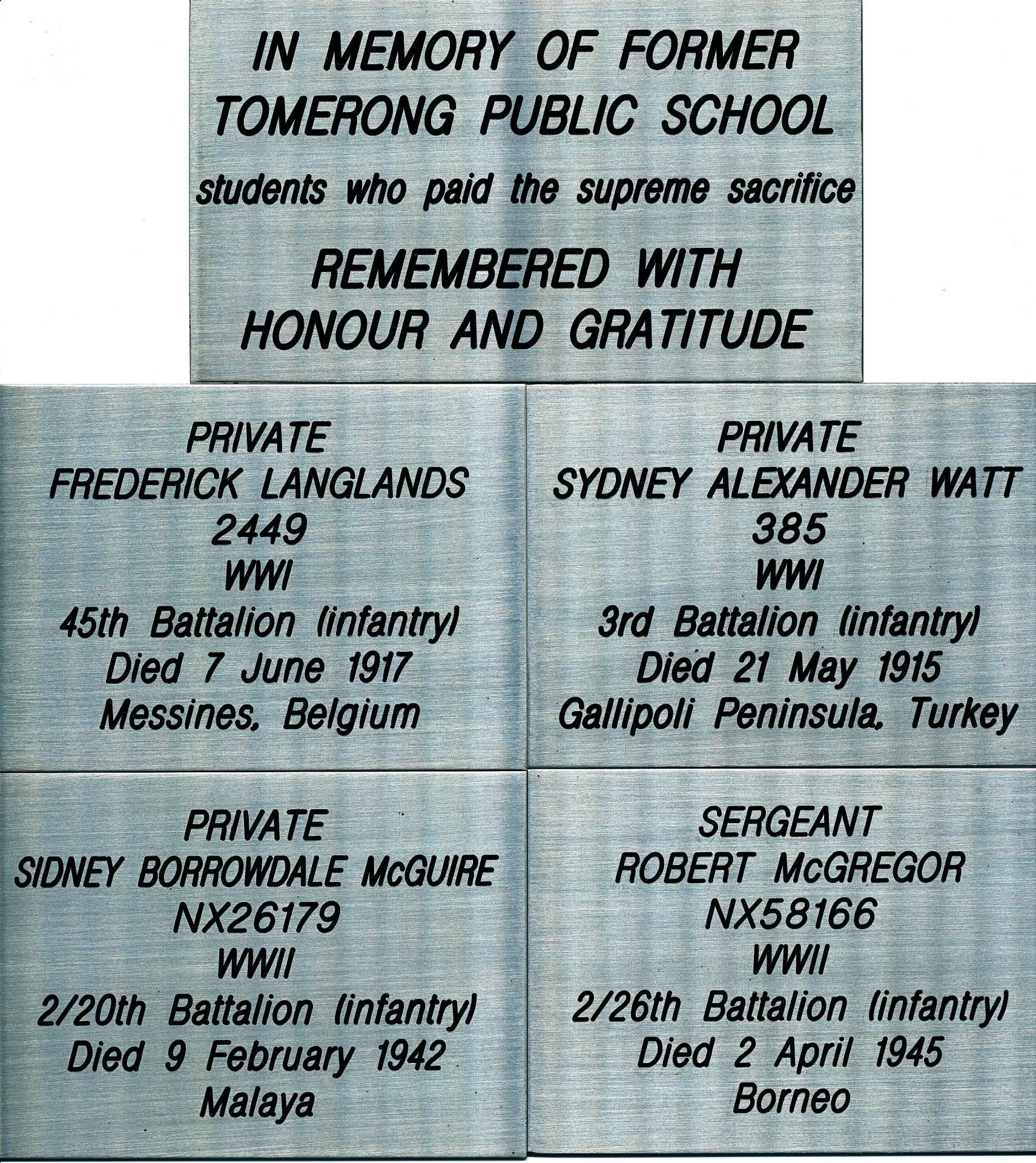 Tomerong Public School War Memorial photo 1