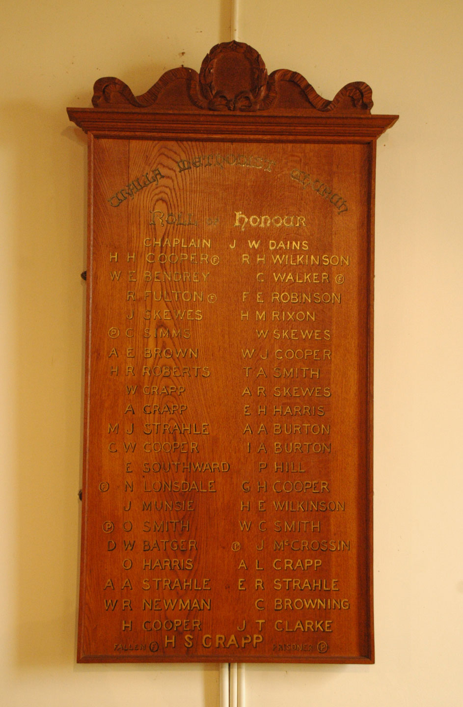 Uralla Methodist Church First World War Roll of Honour photo 1